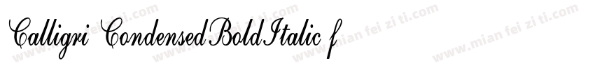 Calligri CondensedBoldItalic font字体转换